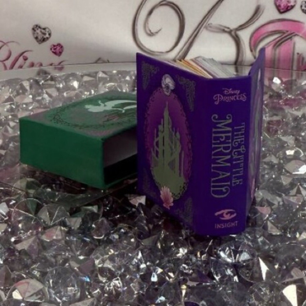 disney princess little mermaid purple green miniature book collectables mini